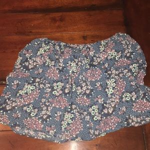 Blue floral skirt